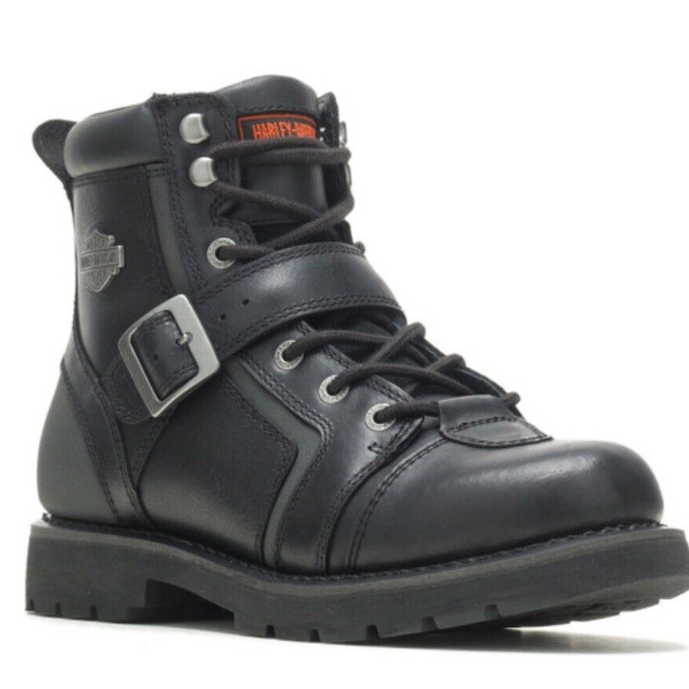 Harley Davidson Men's Brake Buckle Flash Motorcycle Boots D96272, Men’s Size 8.5